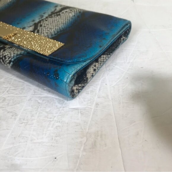 Roccobarocco NEW Clutch Bag Animal Snake Print Large Shoulder Purse Logo Vegan - Picture 9 of 16